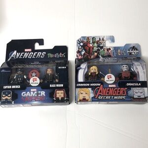 Marvel Minimates Avengers Secret Wars & Gamer Verse Figure Box Lot of 2 Sets‎